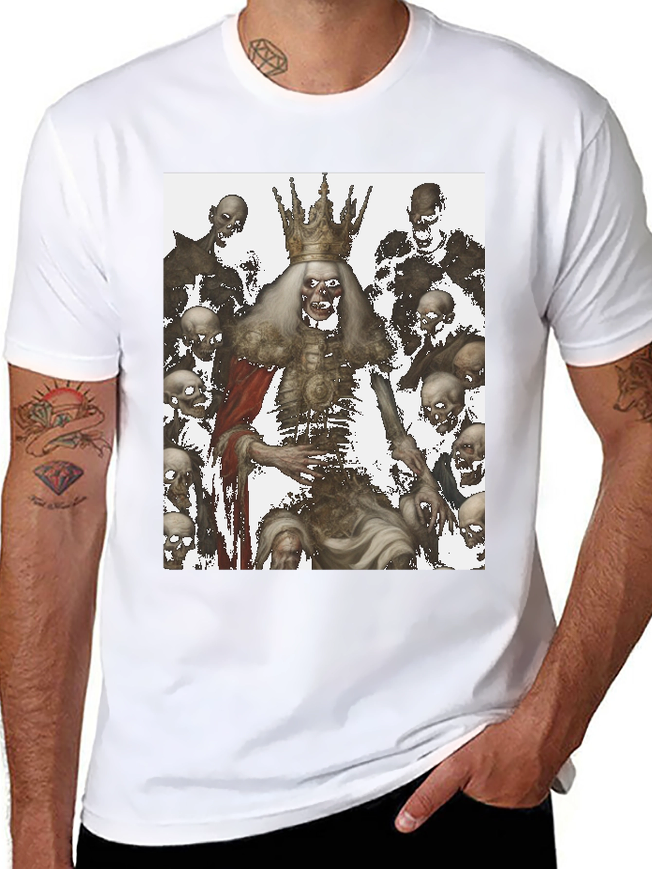 Zombie King Graphic Tee - Dark Humor Fashion
