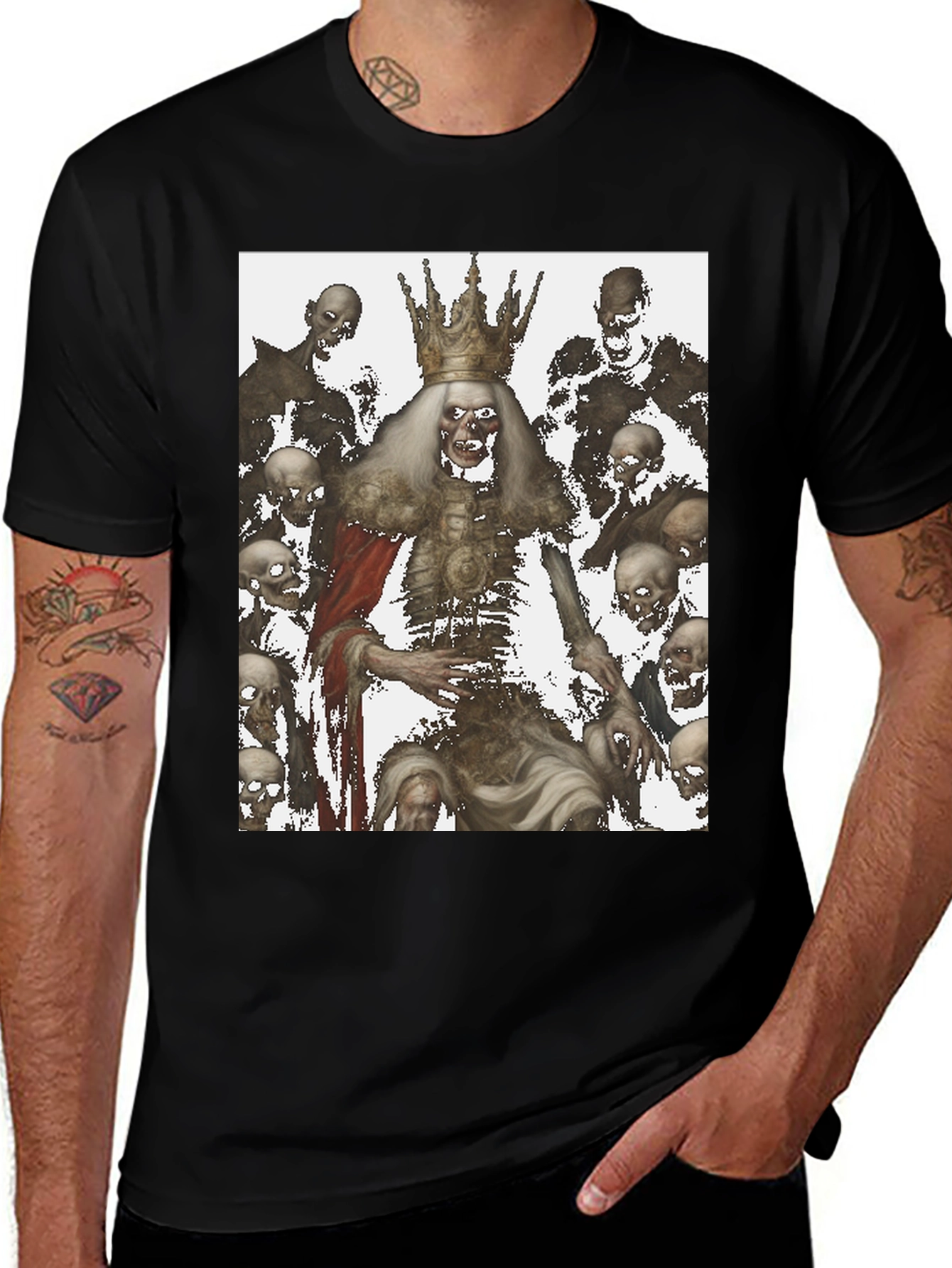 Zombie King Graphic Tee - Dark Humor Fashion