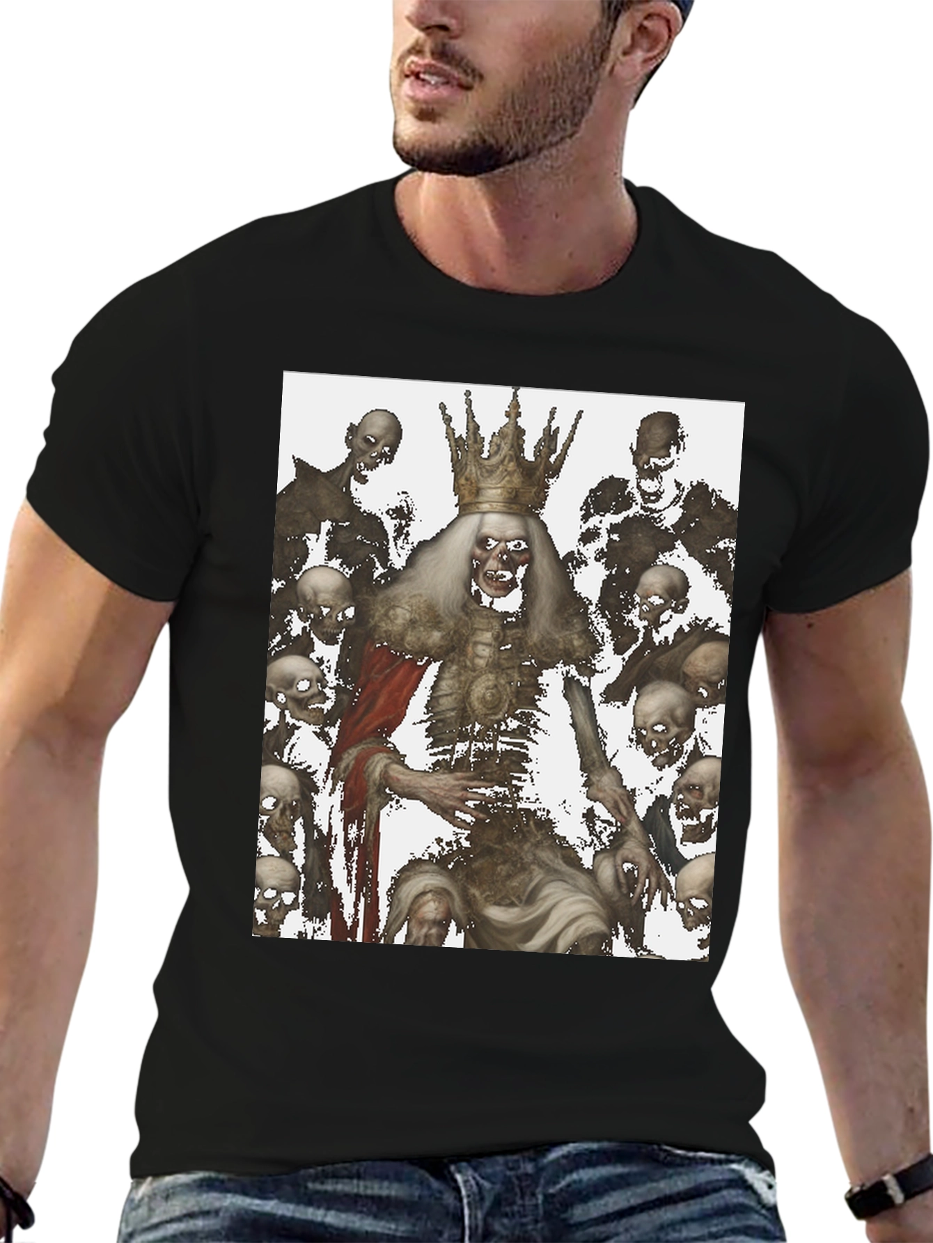 Zombie King Graphic Tee - Dark Humor Fashion