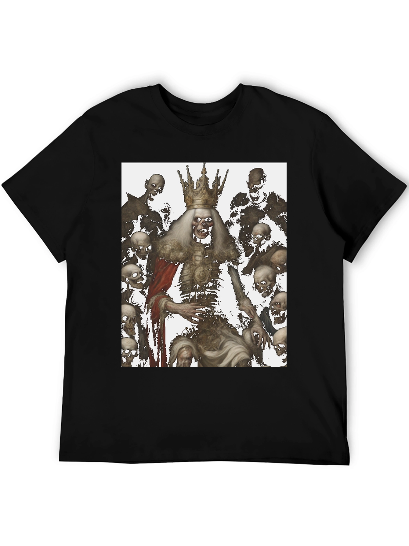 Zombie King Graphic Tee - Dark Humor Fashion