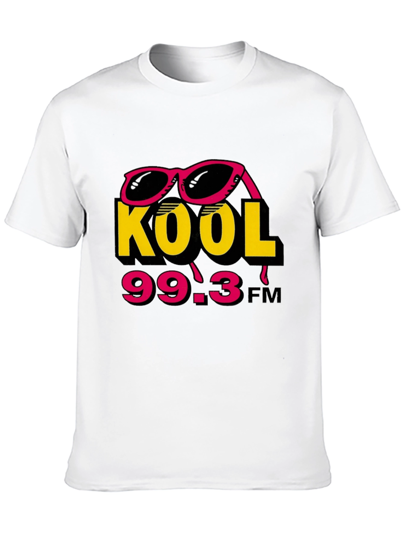 Kool 99.3 FM Black T-Shirt with Sunglasses Design
