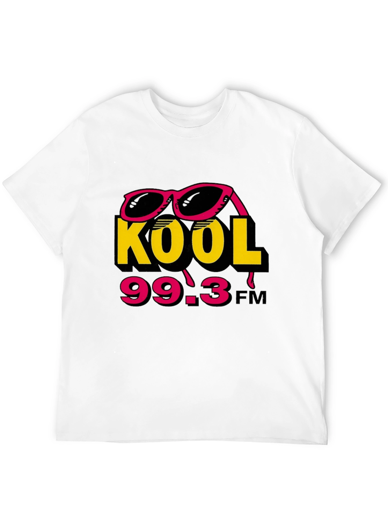 Kool 99.3 FM Black T-Shirt with Sunglasses Design