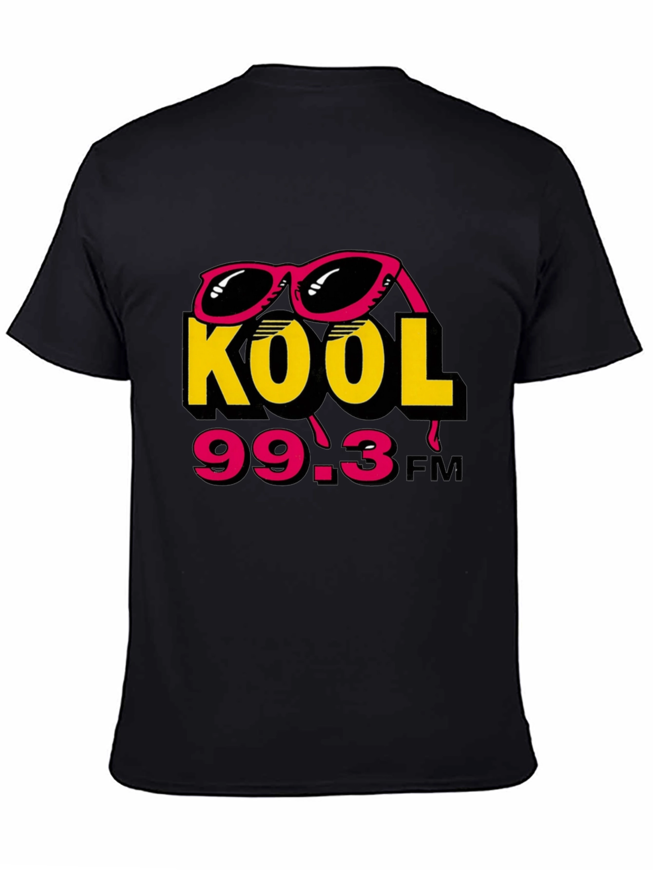 Kool 99.3 FM Black T-Shirt with Sunglasses Design