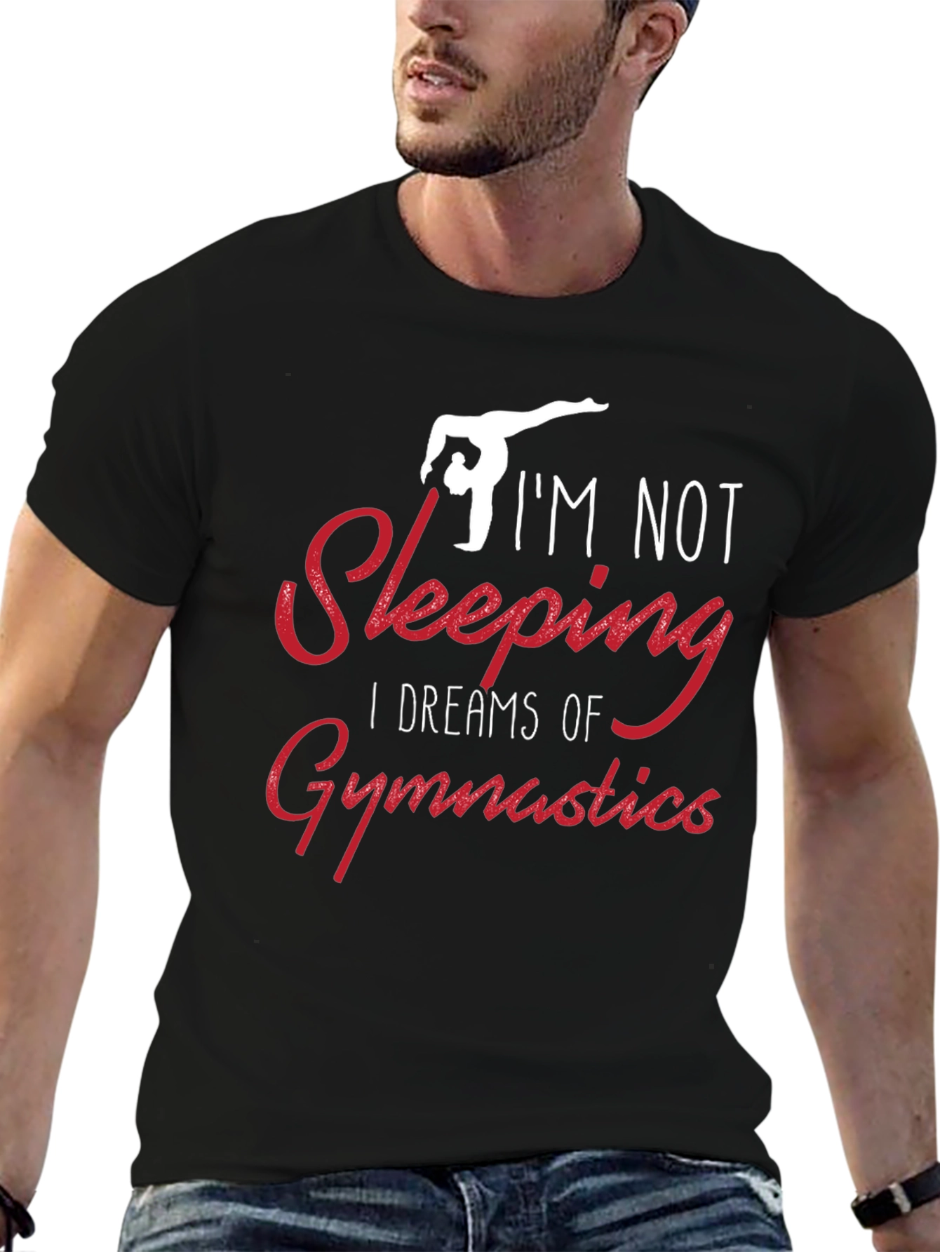 Gymnastics Dreams T-Shirt - Black Cotton