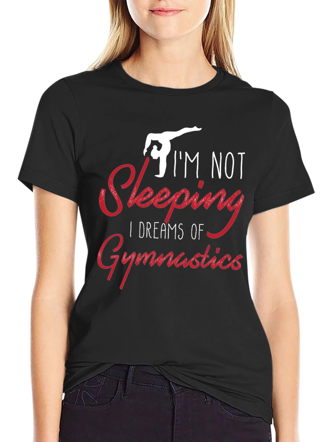 Gymnastics Dreams T-Shirt - Black Cotton