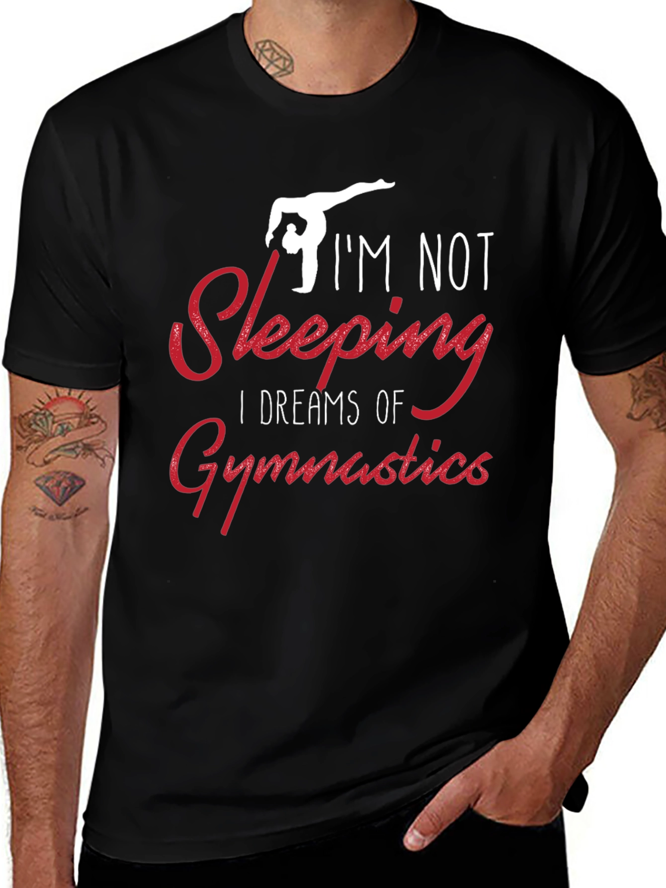 Gymnastics Dreams T-Shirt - Black Cotton