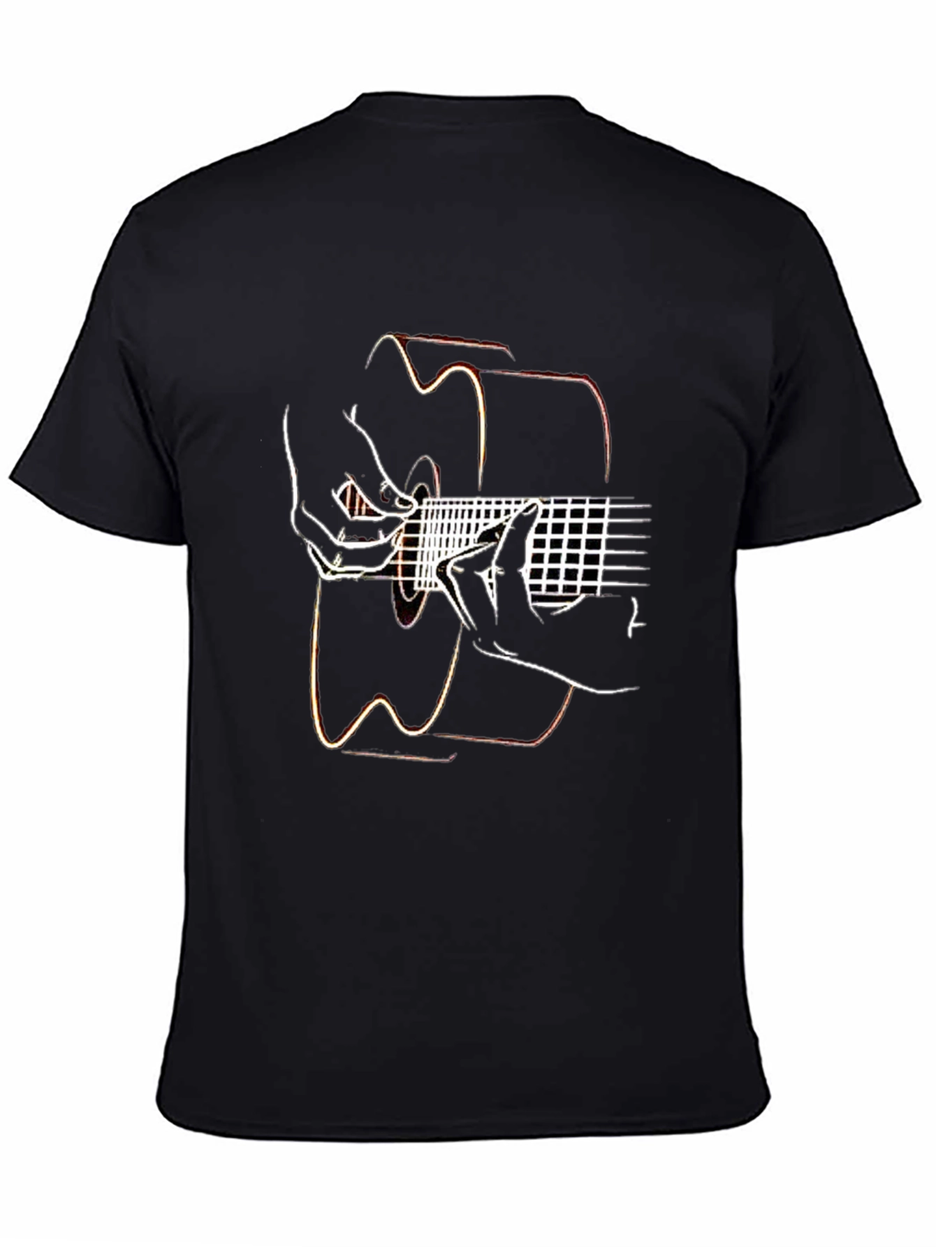 Guitar Player Graphic T-Shirt - Black