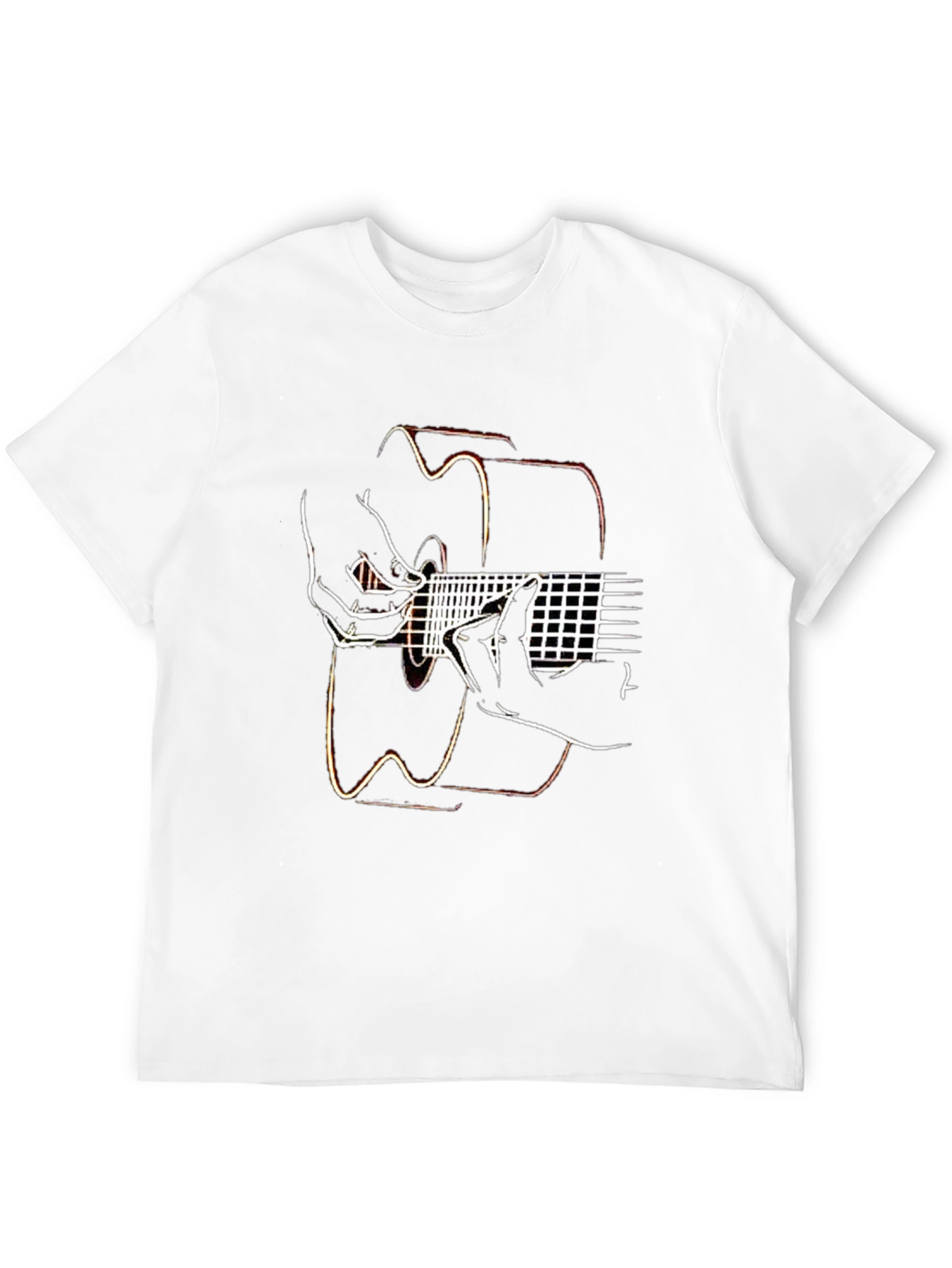 Guitar Player Graphic T-Shirt - Black