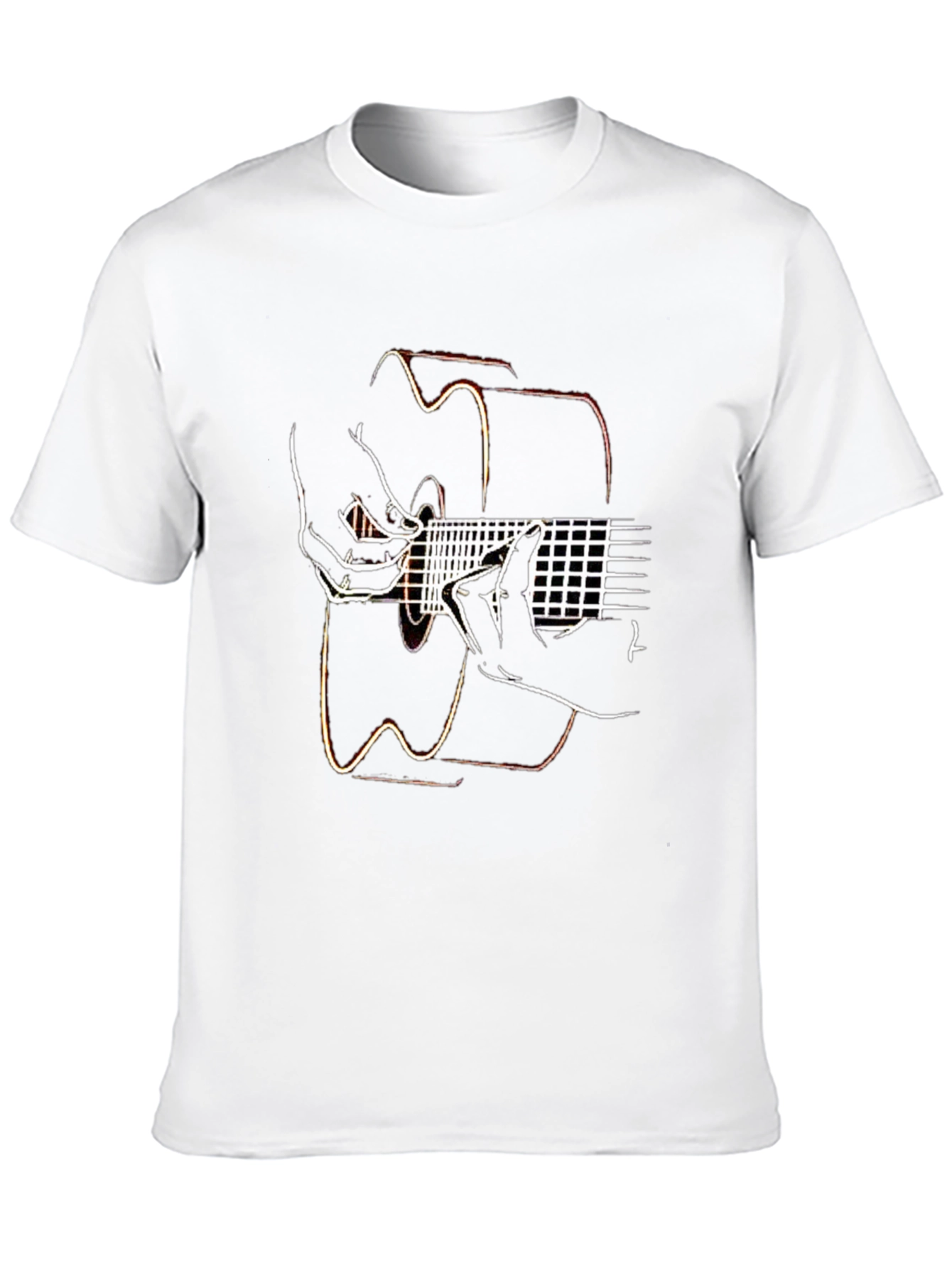 Guitar Player Graphic T-Shirt - Black