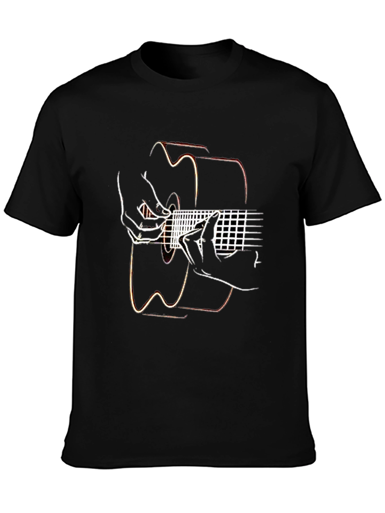 Guitar Player Graphic T-Shirt - Black