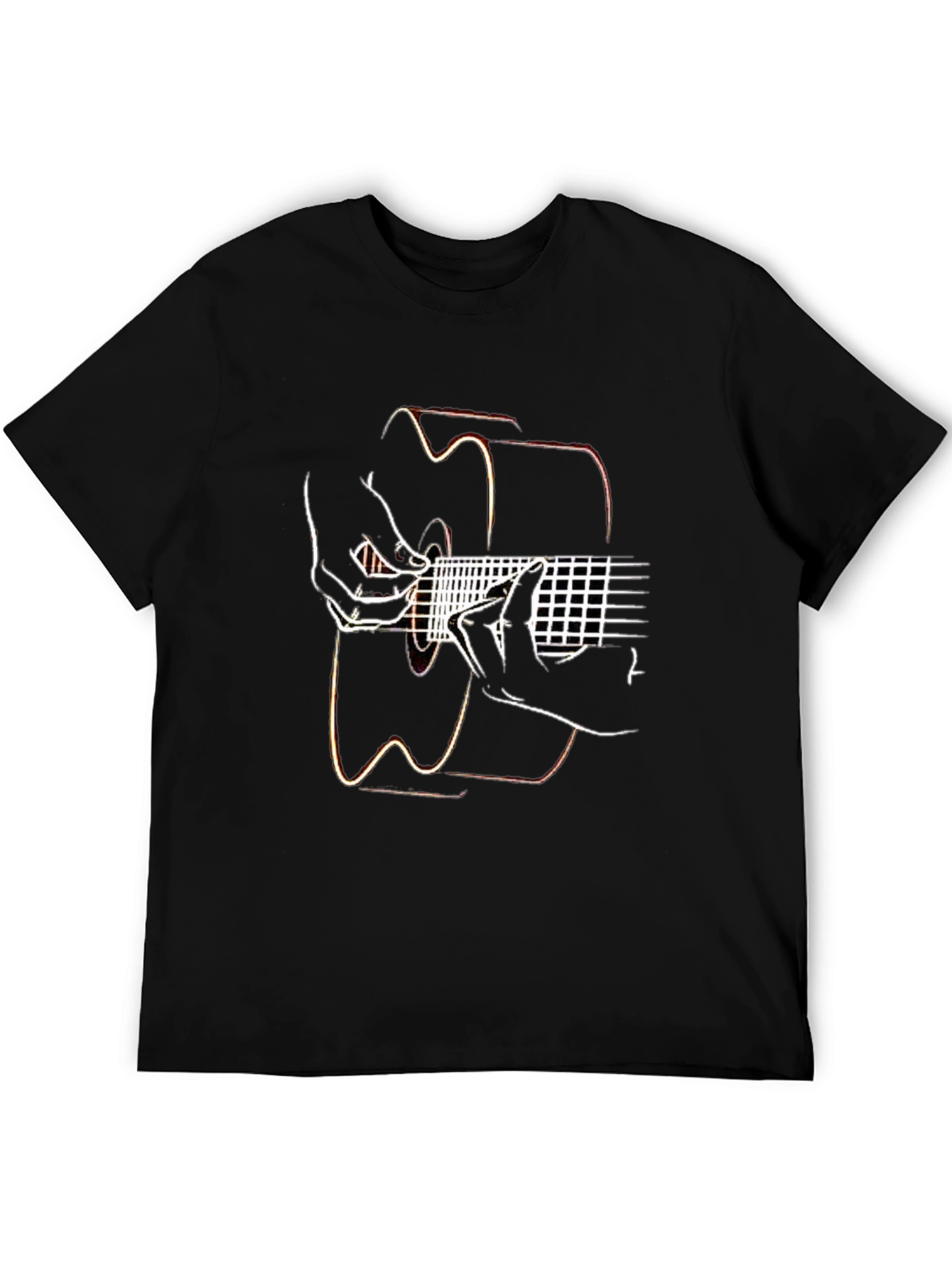 Guitar Player Graphic T-Shirt - Black