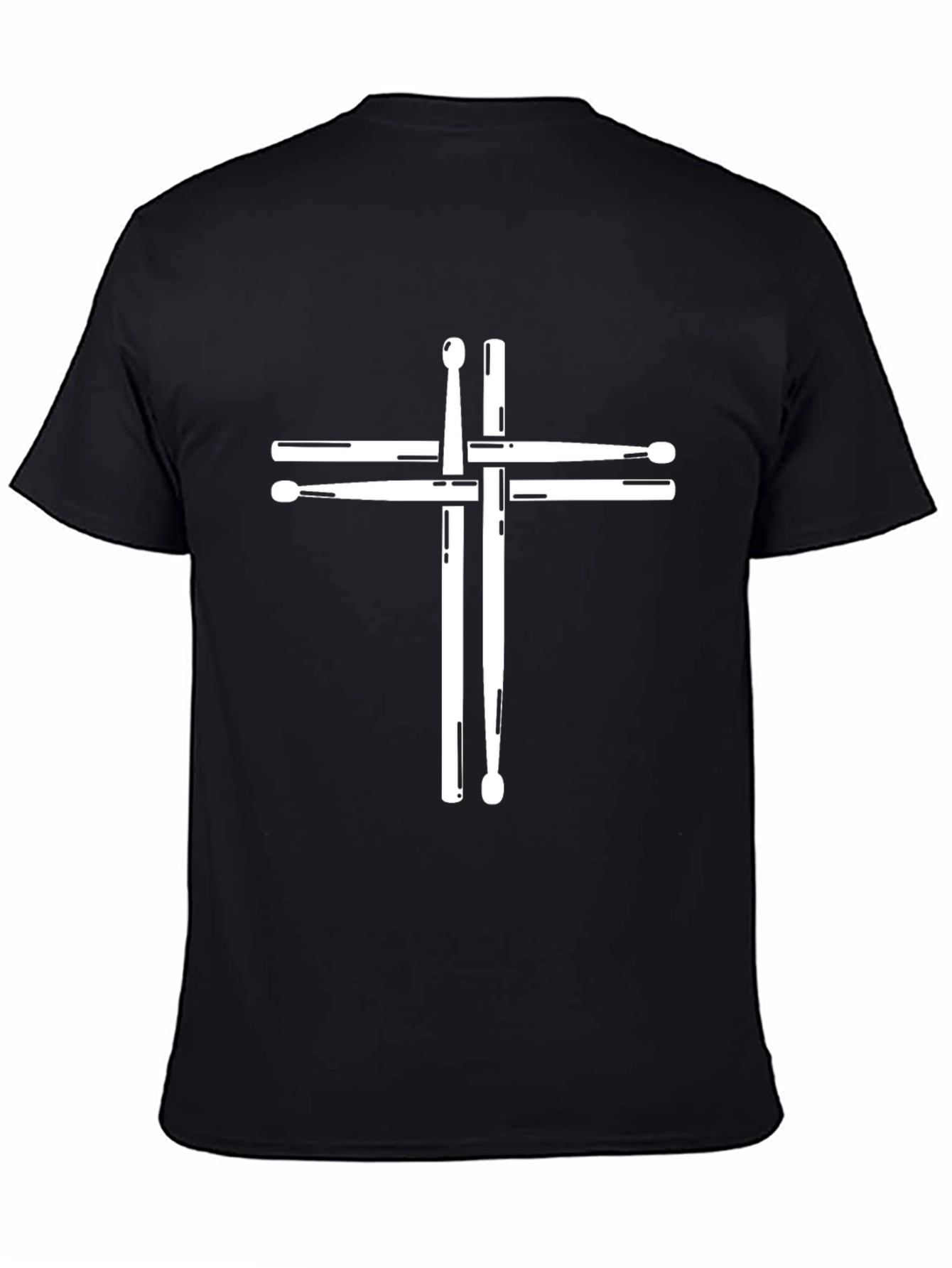 Drumstick Cross Black T-Shirt