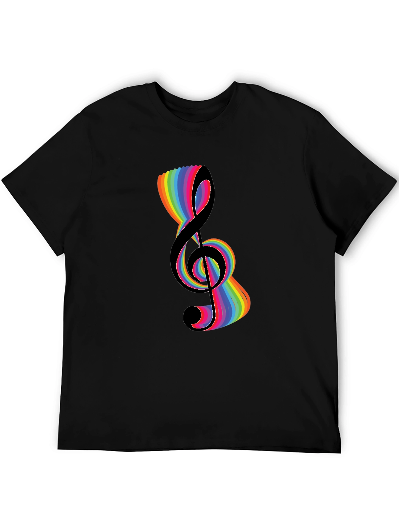 Rainbow Treble Clef Graphic Tee