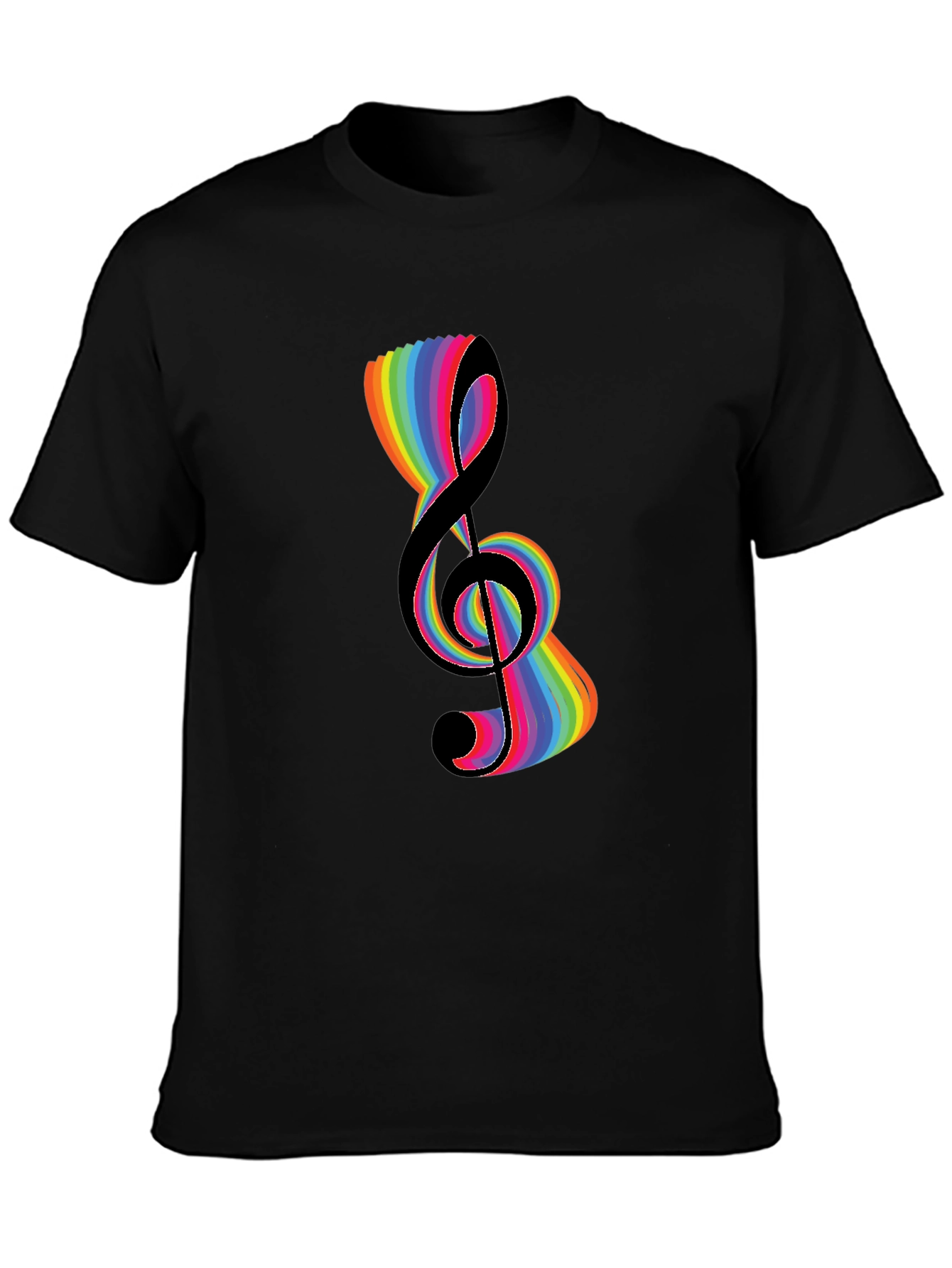 Rainbow Treble Clef Graphic Tee