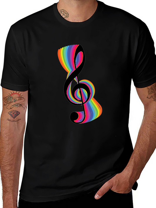 Rainbow Treble Clef Graphic Tee