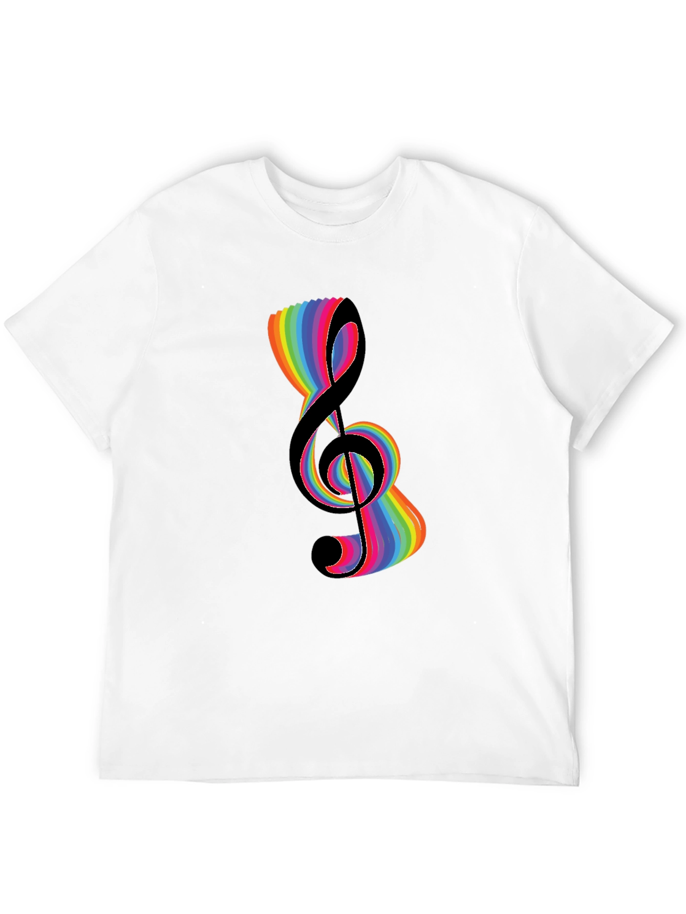 Rainbow Treble Clef Graphic Tee
