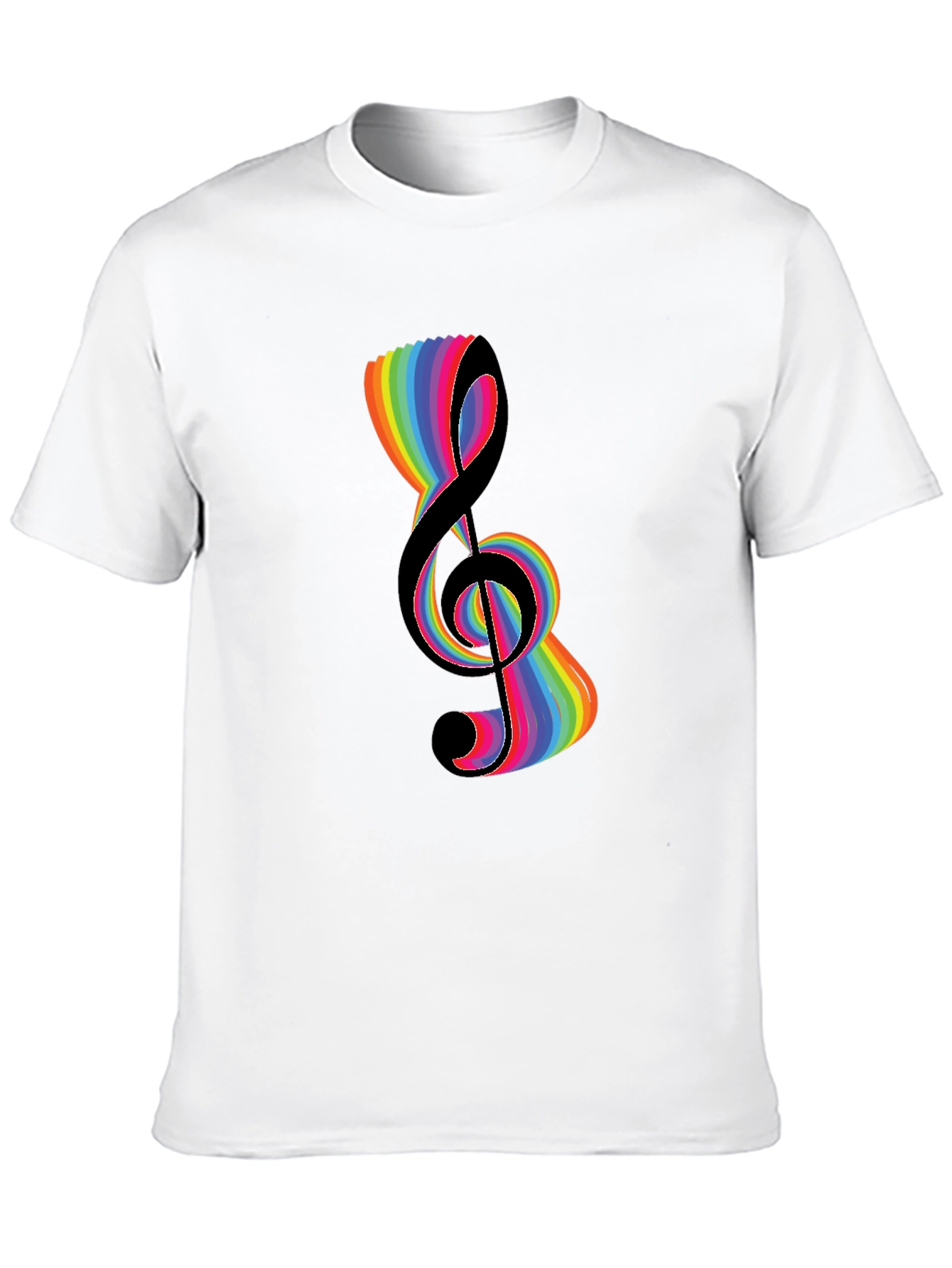 Rainbow Treble Clef Graphic Tee