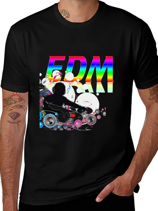 EDM DJ Graphic Black T-Shirt