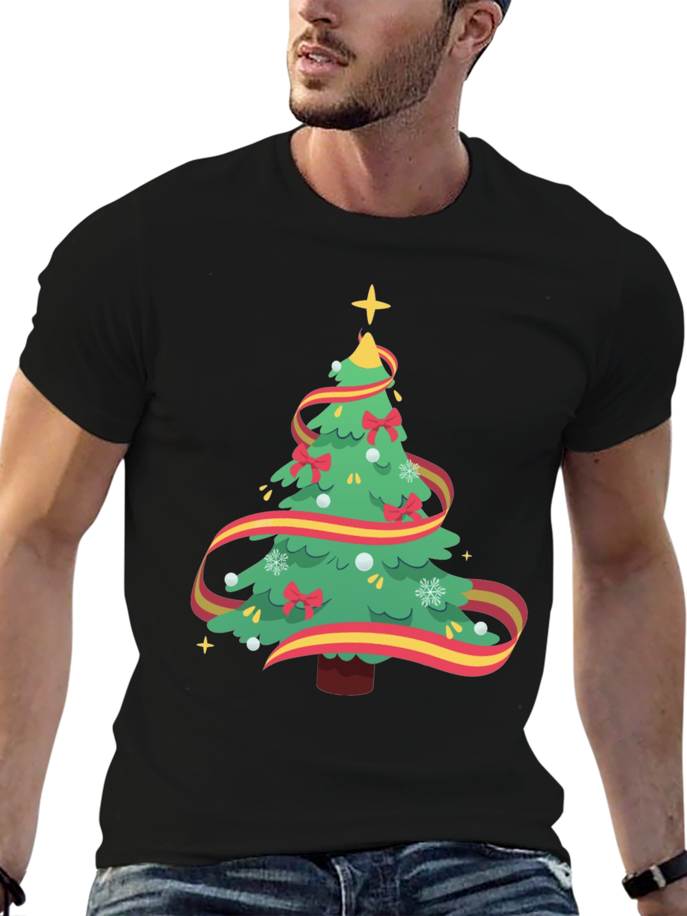 Festive Christmas Tree Graphic Tee - Holiday Cheer!