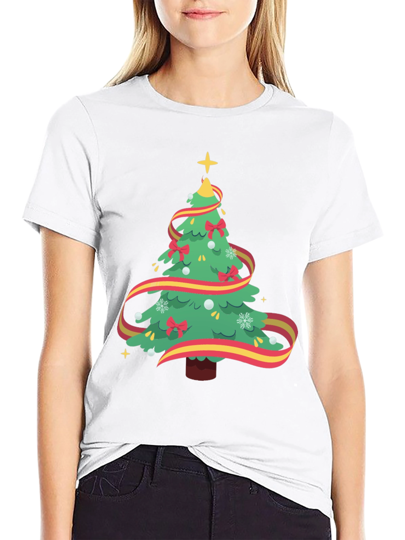 Festive Christmas Tree Graphic Tee - Holiday Cheer!