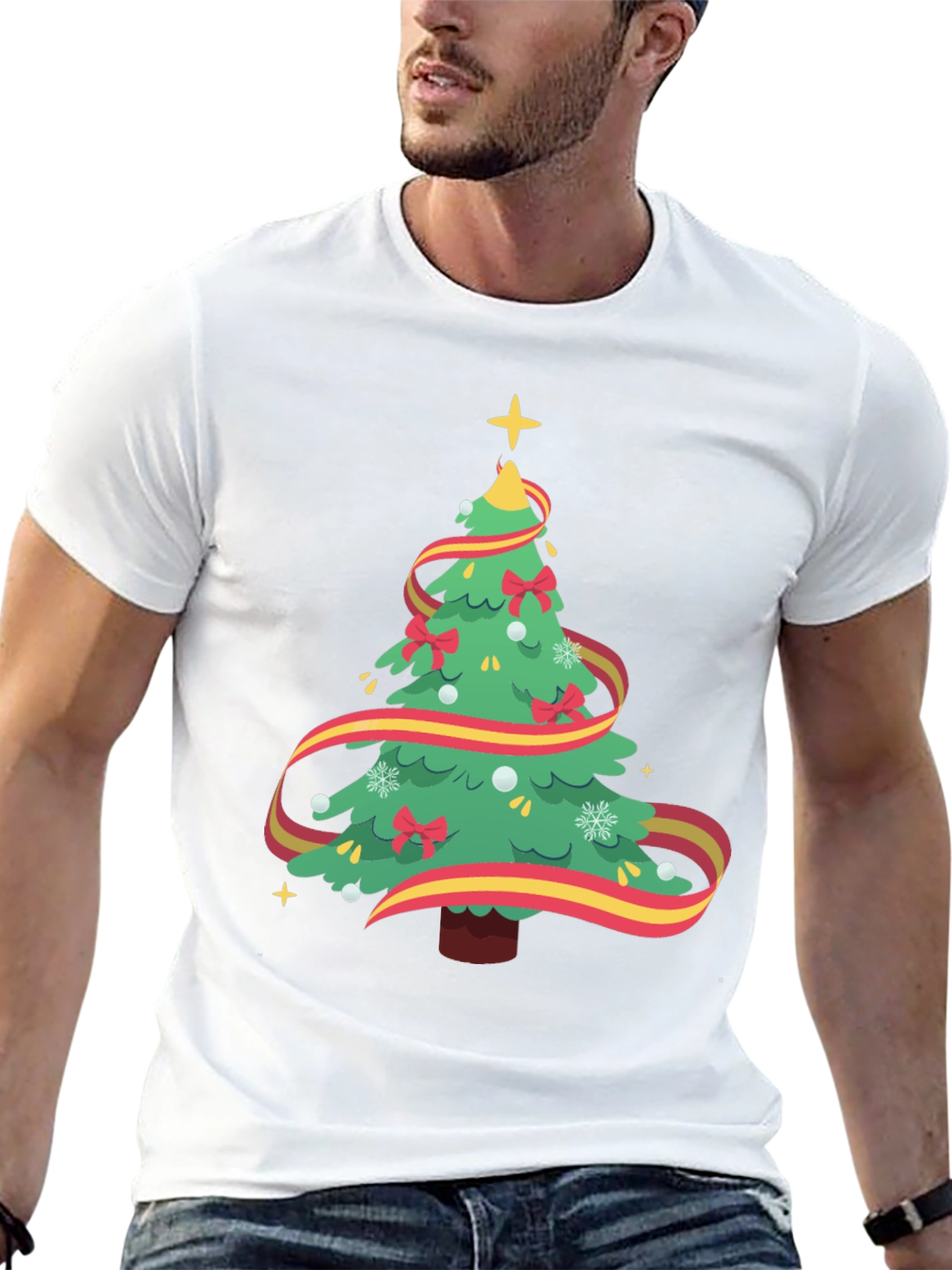 Festive Christmas Tree Graphic Tee - Holiday Cheer!
