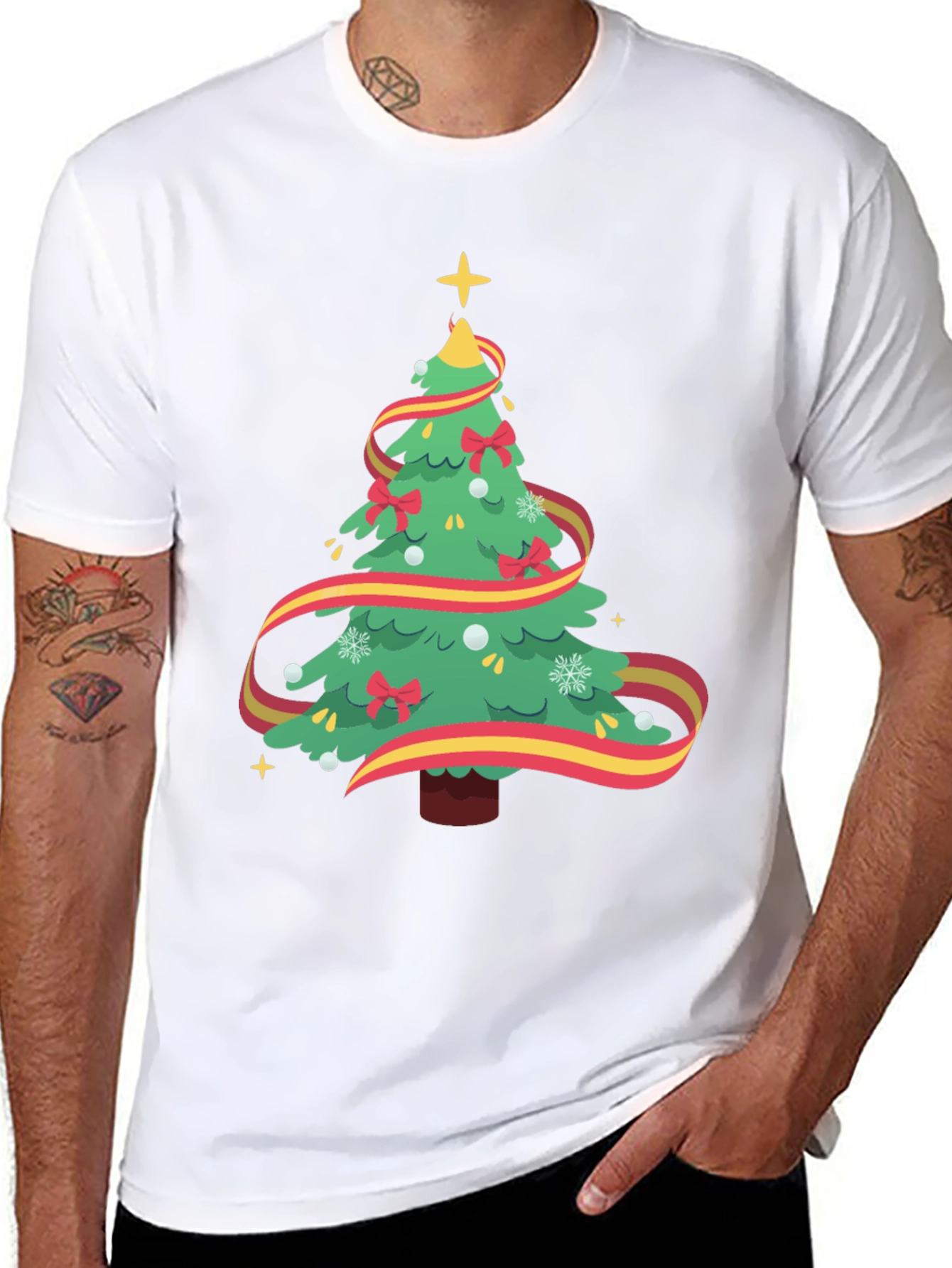 Festive Christmas Tree Graphic Tee - Holiday Cheer!