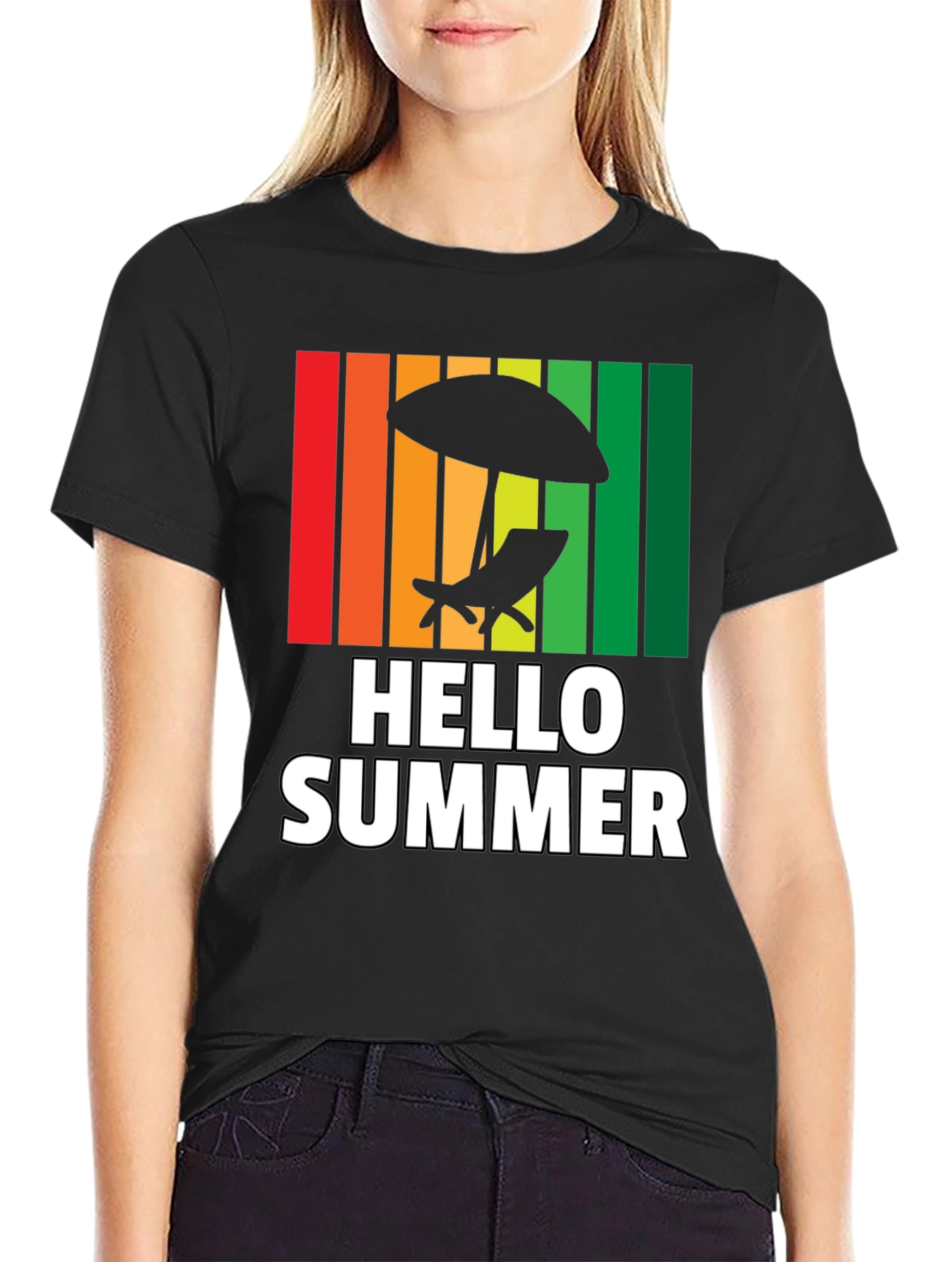 Hello Summer Graphic T-Shirt - Beach Vibes!
