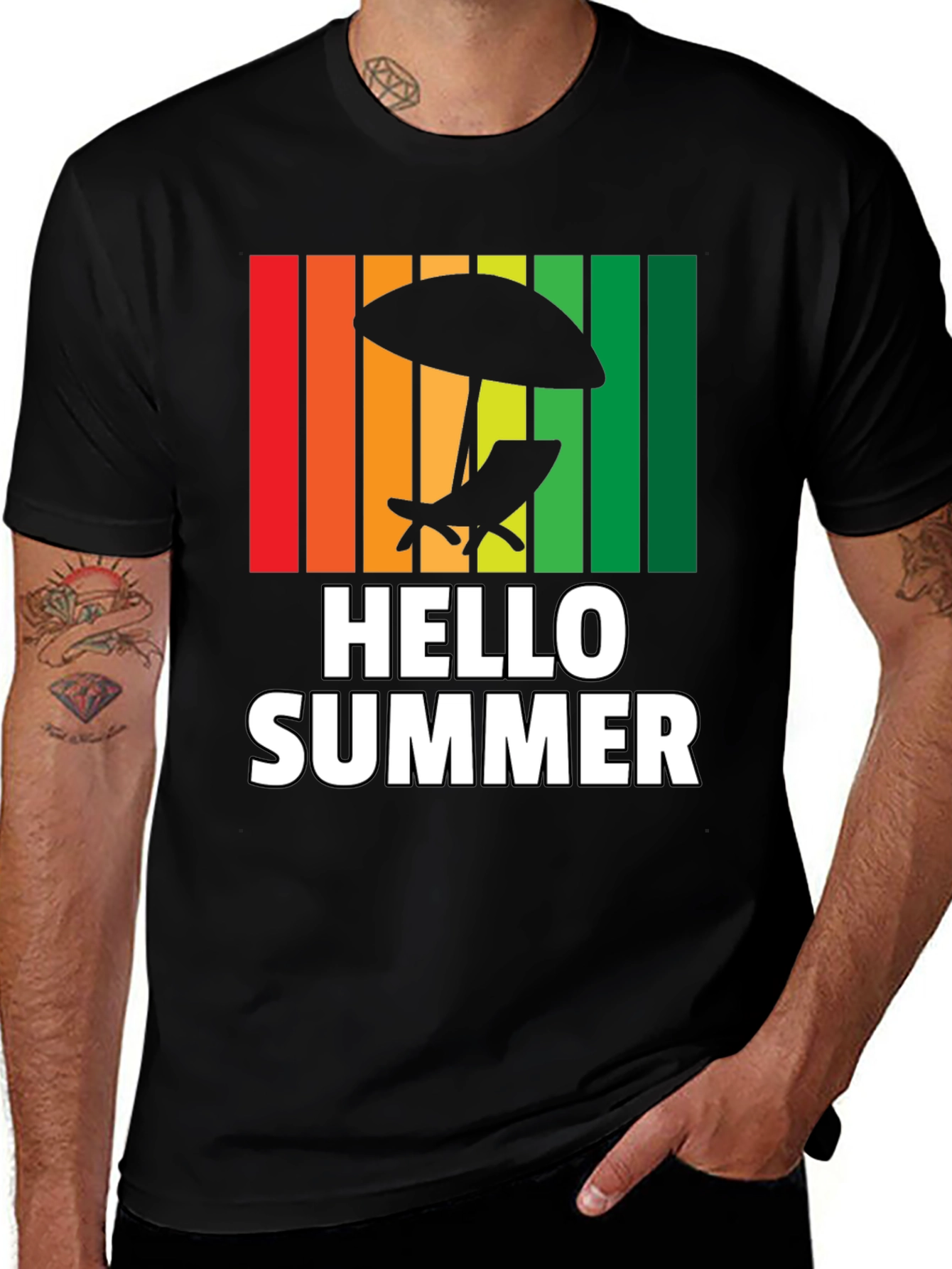 Hello Summer Graphic T-Shirt - Beach Vibes!