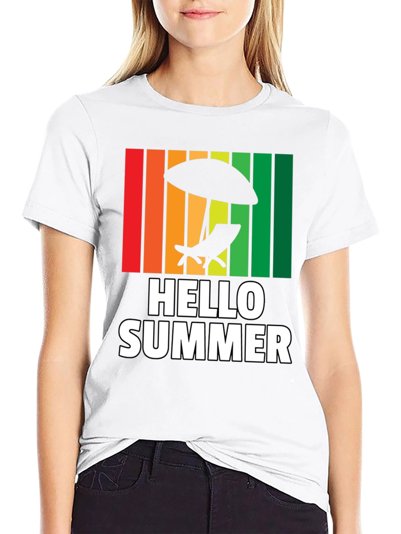 Hello Summer Graphic T-Shirt - Beach Vibes!