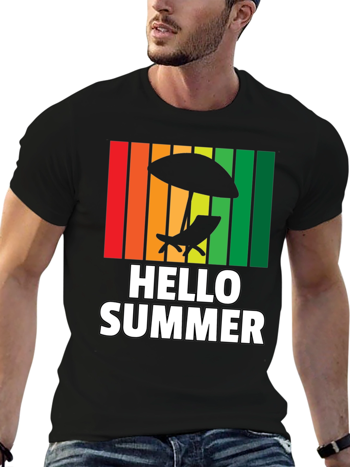 Hello Summer Graphic T-Shirt - Beach Vibes!