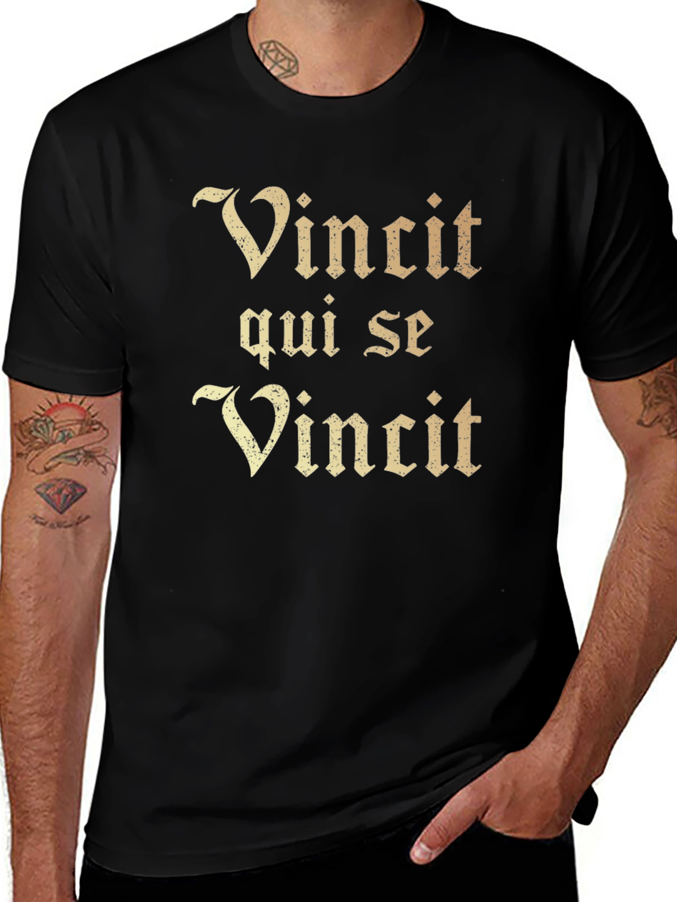 Vincit Qui Se Vincit - Latin Quote T-Shirt