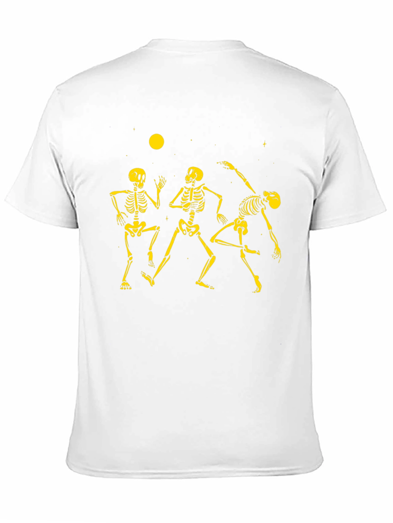 Dancing Skeletons Graphic Tee - Black Cotton Crew Neck
