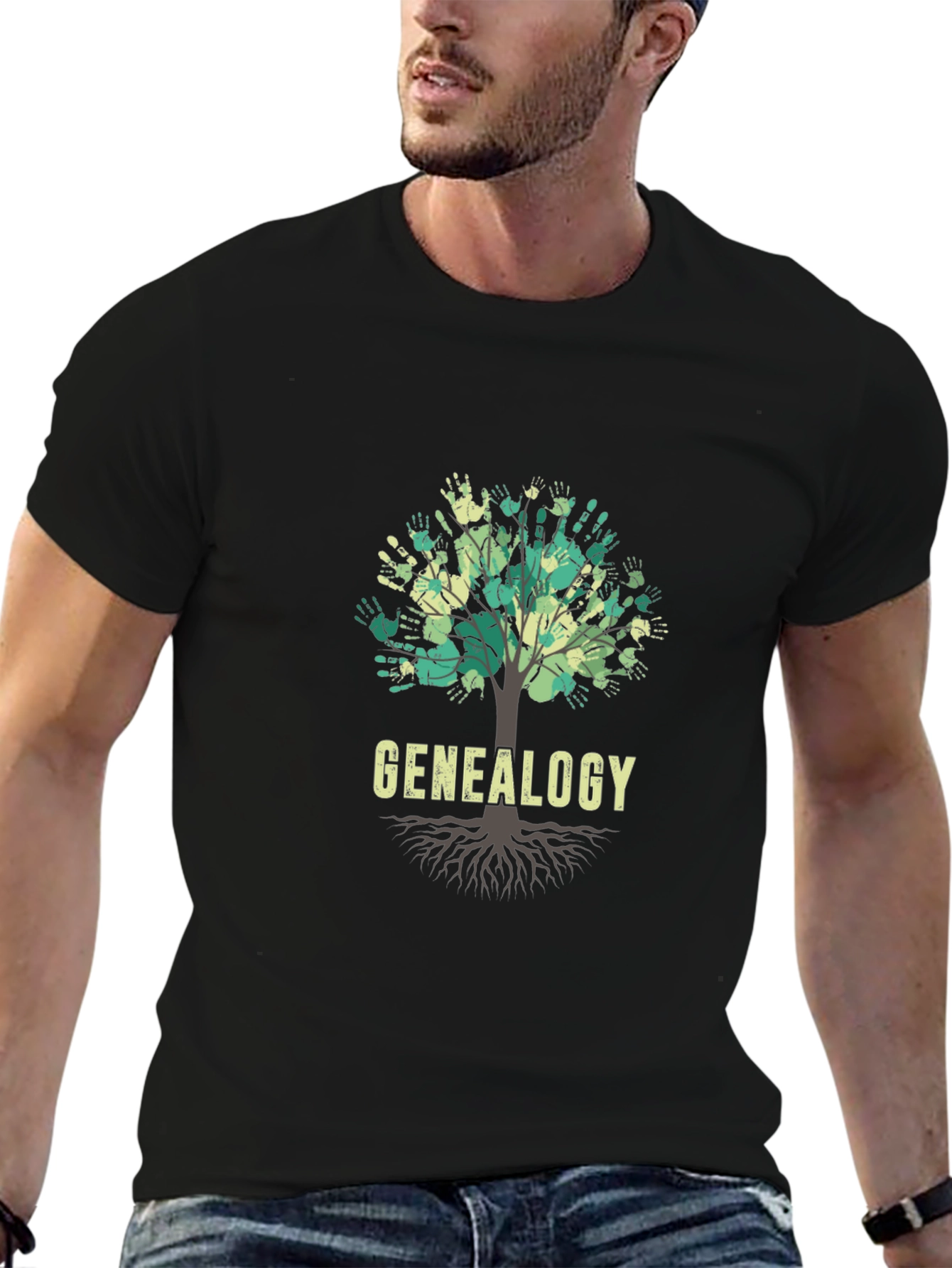 Genealogy Family Tree Handprint T-Shirt
