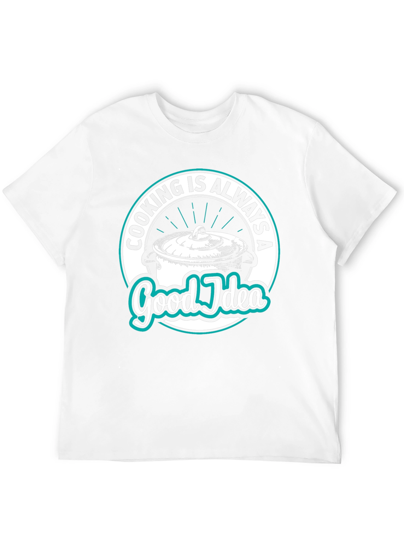Cooking Is Always A Good Idea Black Graphic T-Shirt
