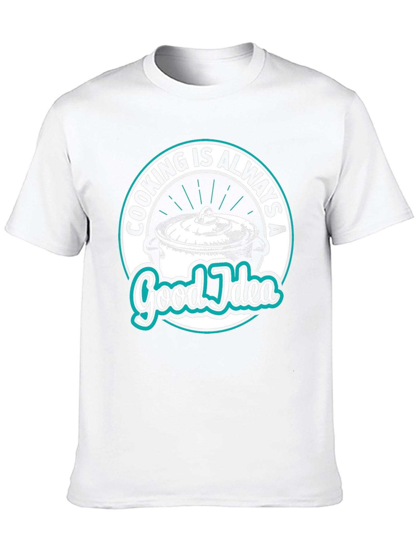 Cooking Is Always A Good Idea Black Graphic T-Shirt
