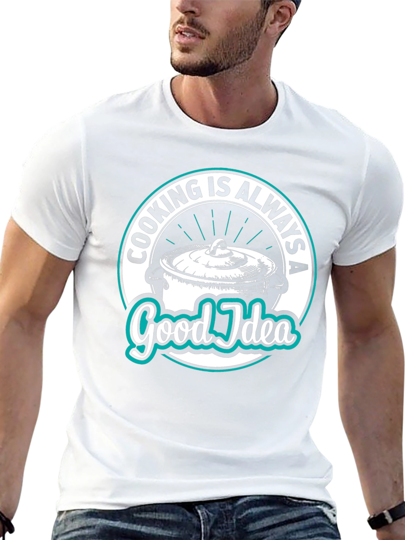 Cooking Is Always A Good Idea Black Graphic T-Shirt