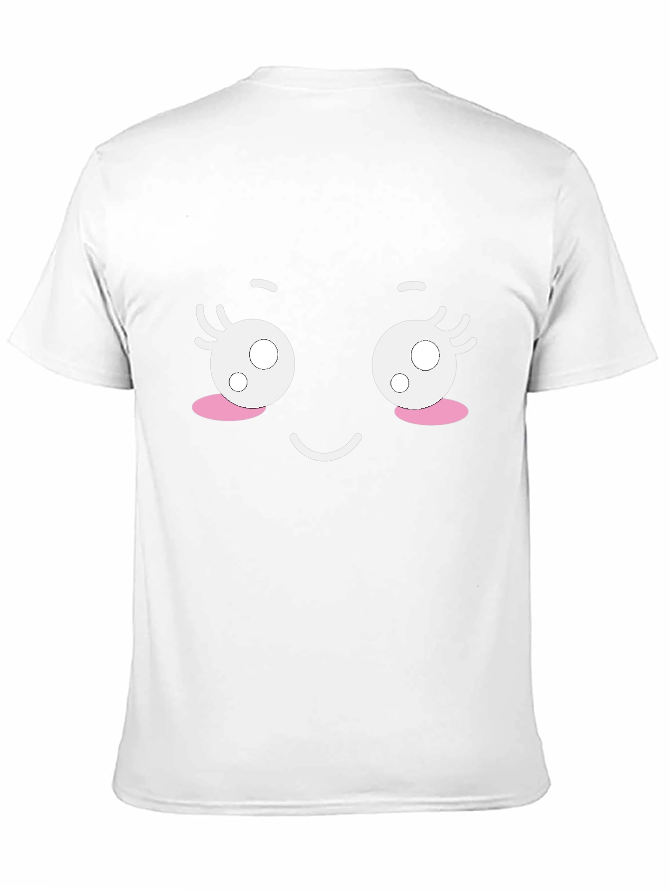 Cute Cartoon Face Black T-Shirt