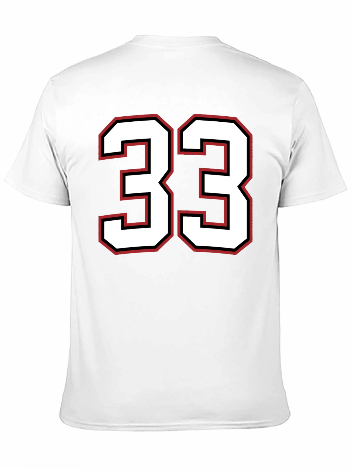 Number 33 Graphic Tee - Black Cotton T-Shirt