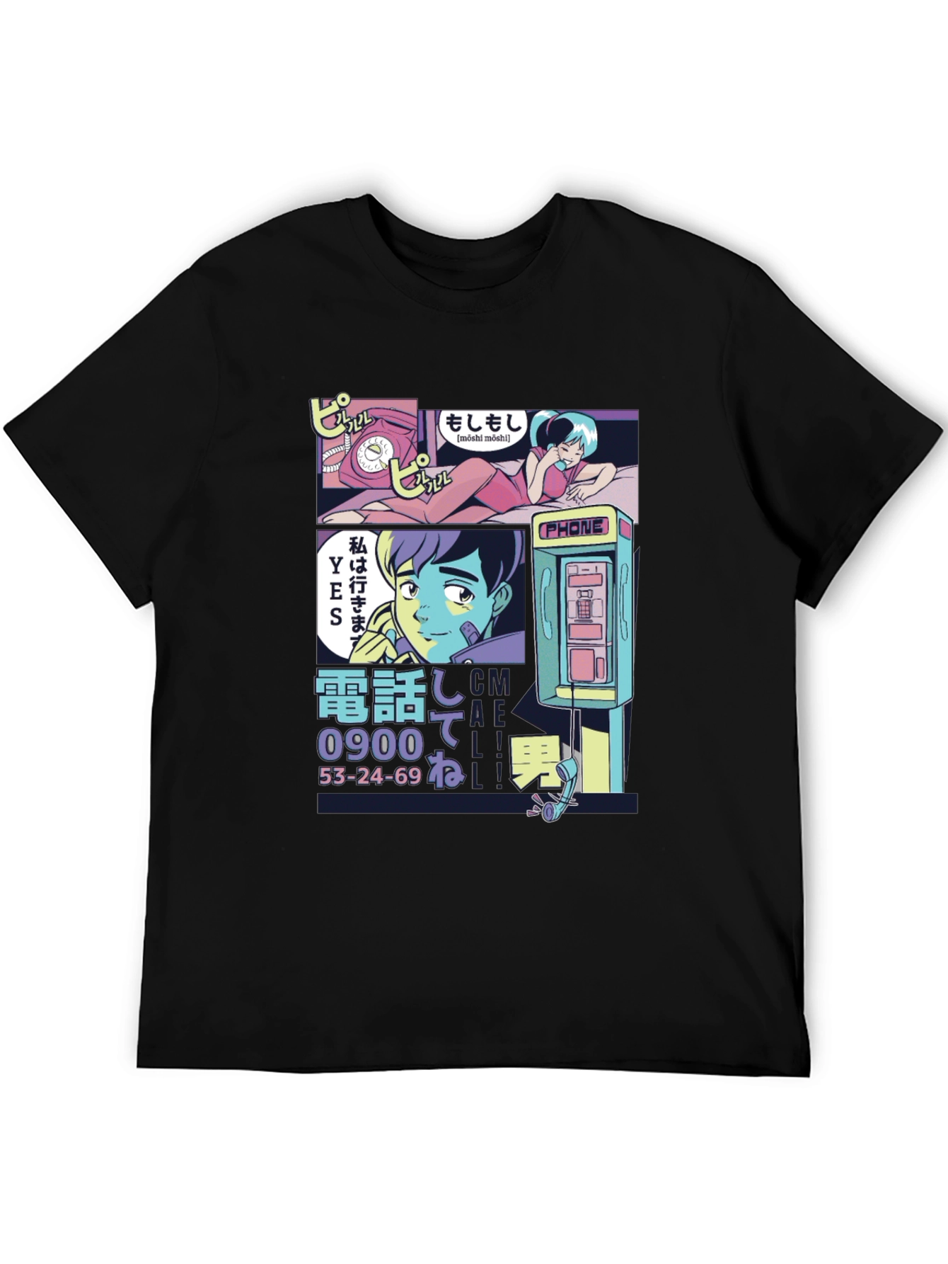 Retro Anime Style Graphic T-Shirt