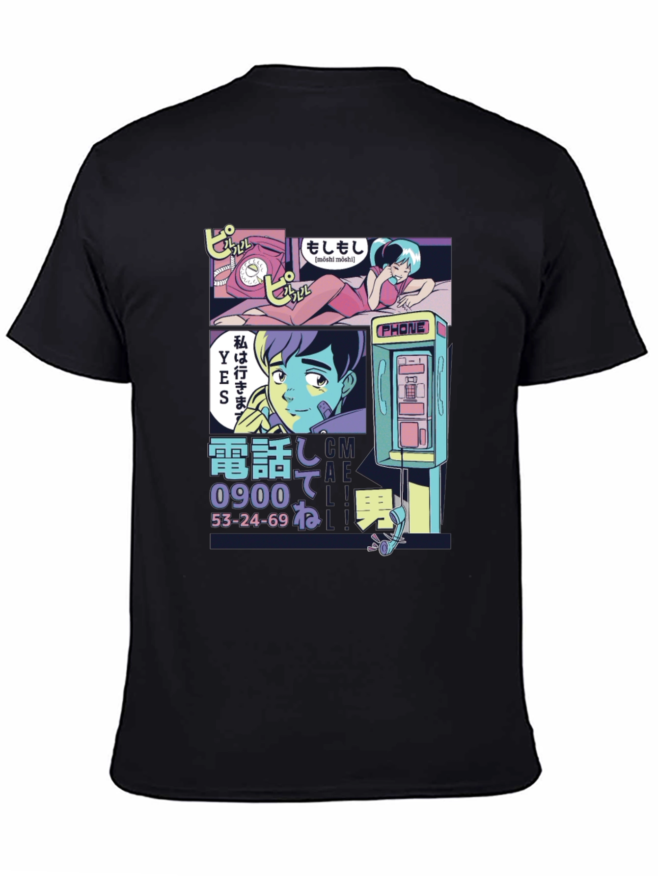 Retro Anime Style Graphic T-Shirt