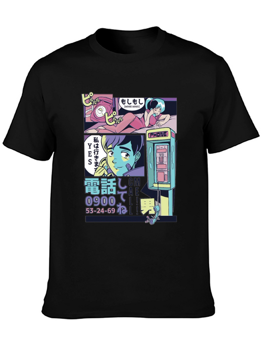 Retro Anime Style Graphic T-Shirt