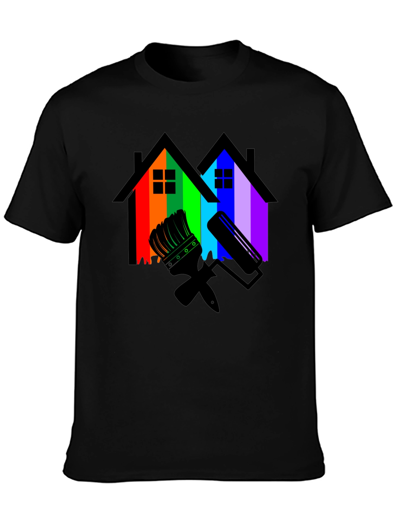 Rainbow House Painting T-Shirt