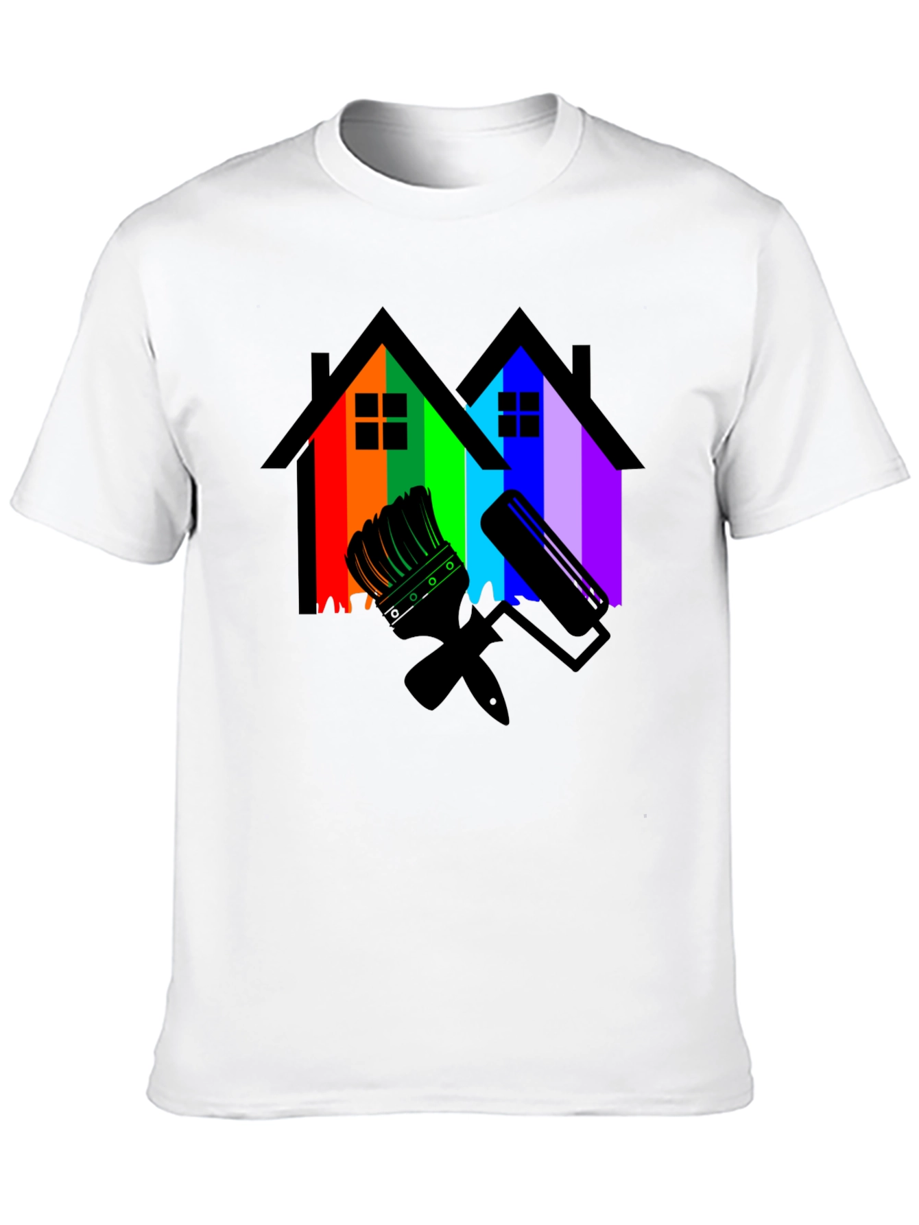 Rainbow House Painting T-Shirt