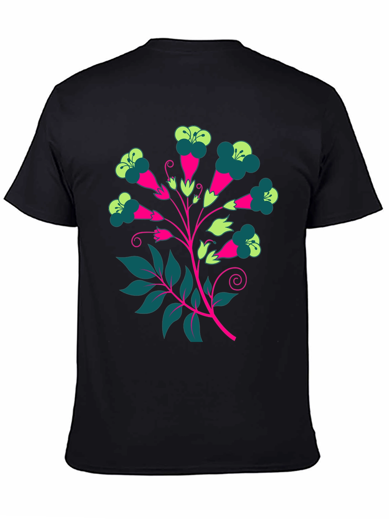 Floral Print Tee - Modern Graphic T-Shirt