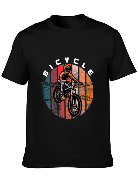 Bicycle Rider Graphic Tee - Vintage Style