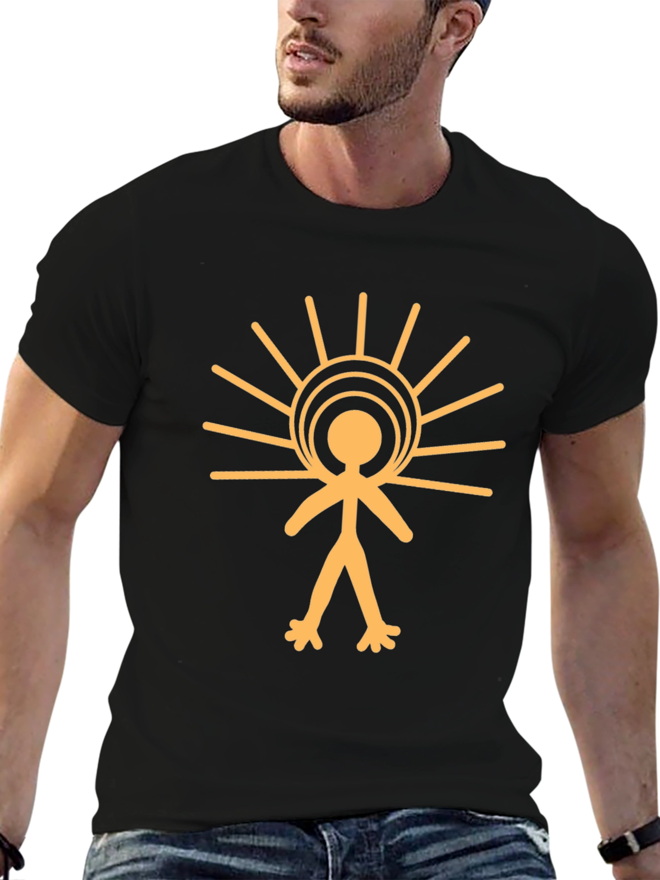 Sun Symbol Black T-Shirt