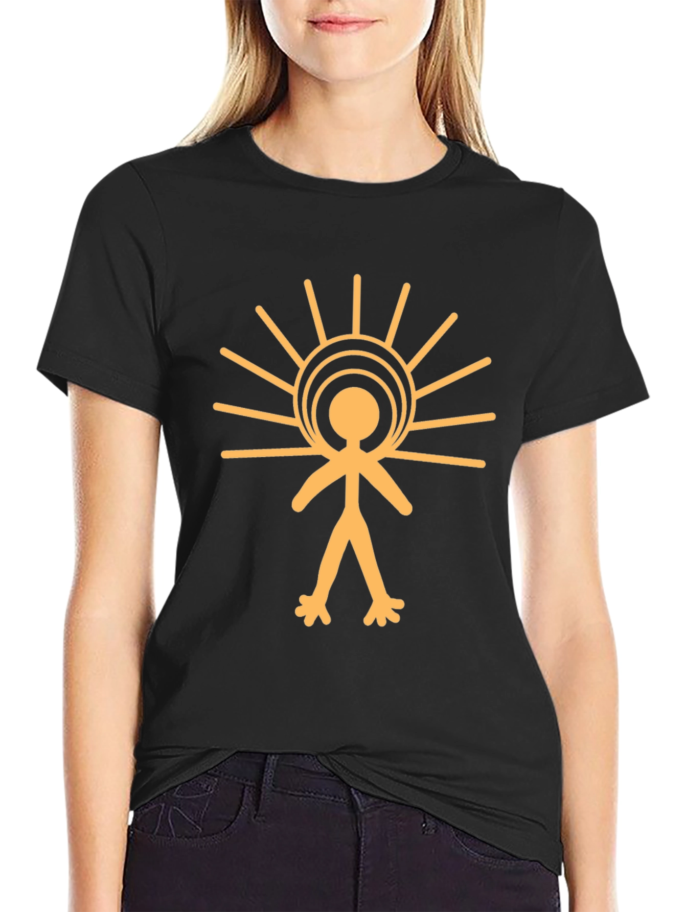 Sun Symbol Black T-Shirt