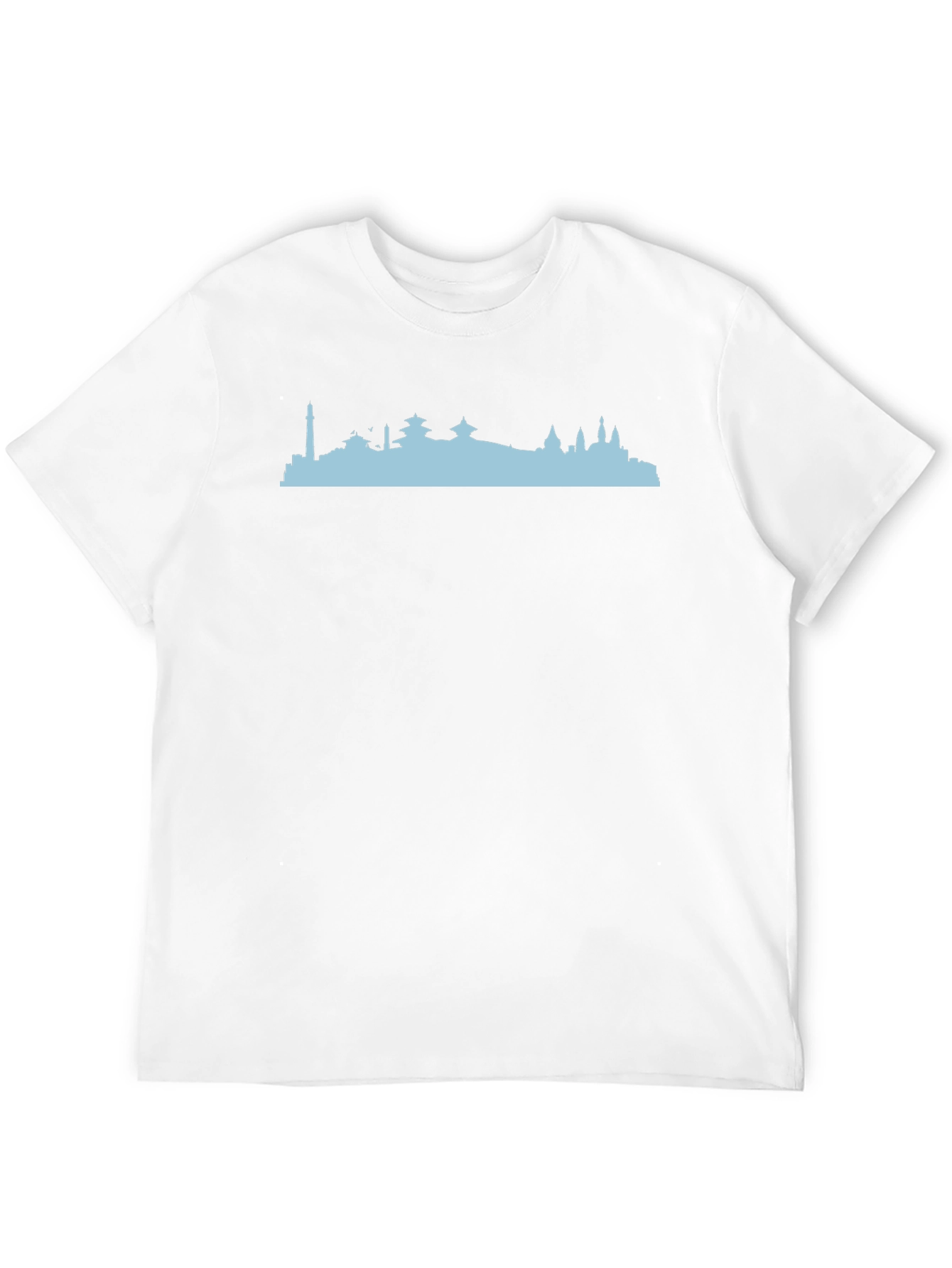 Kathmandu Skyline Graphic Tee - Black Cotton T-Shirt