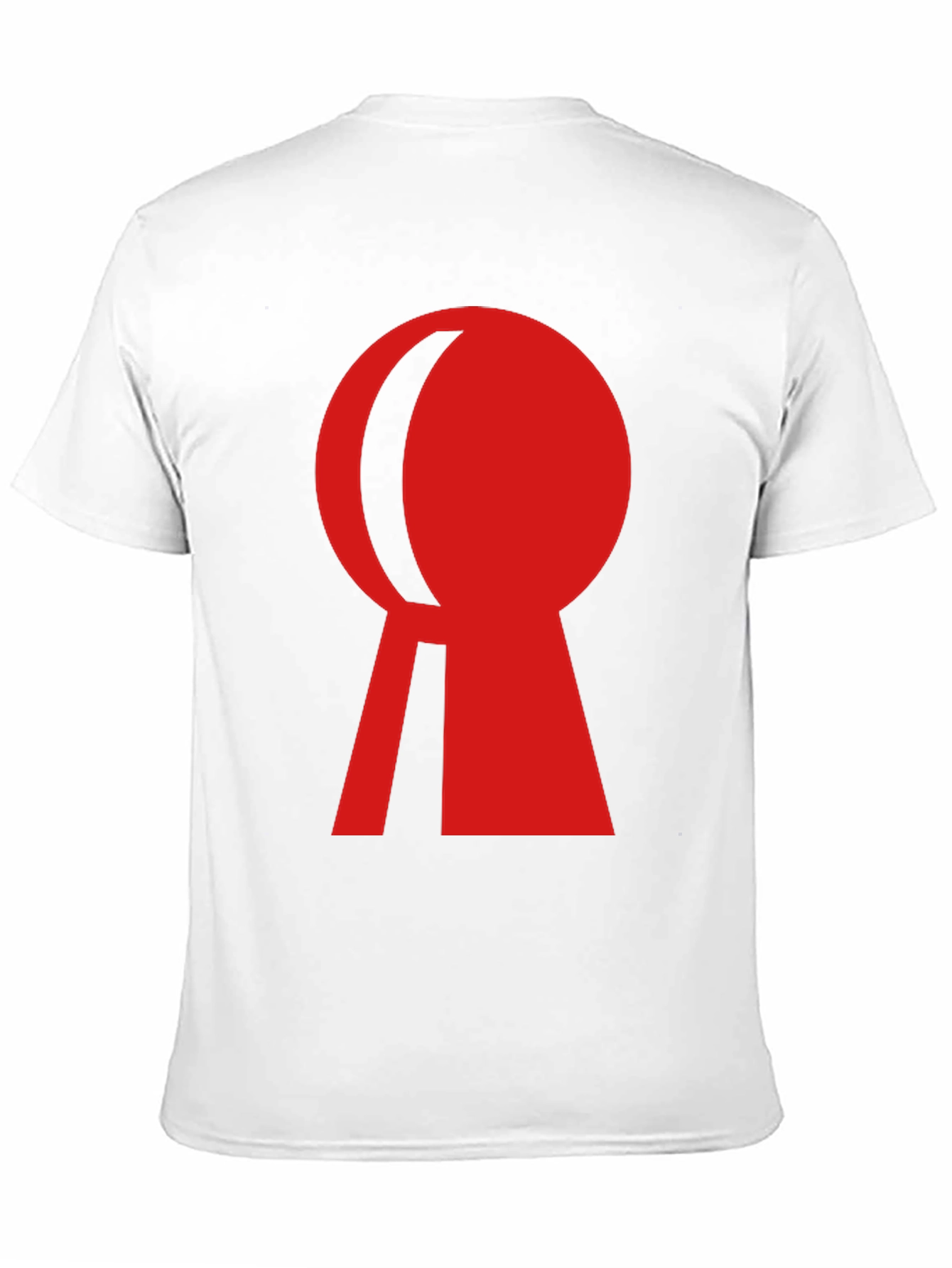 Red Keyhole Graphic Black T-Shirt
