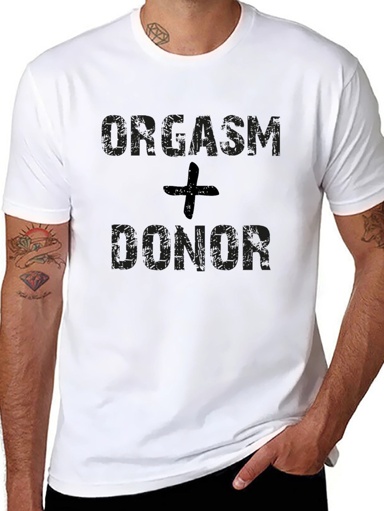 Orgasm Donor Black Graphic T-Shirt
